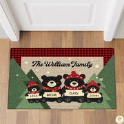 Personalized Christmas Doormat with Family Name and Address