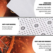 Non-skid dotted backing and resilient pile construction of the basketball area rug. - thumbnail image 6 of 7