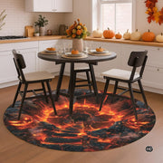 Custom Halloween 3D Effect Optical Illusion Spooky Round Rug (D8)