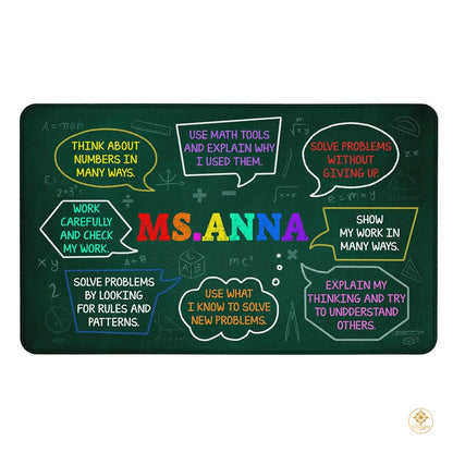 Custom Mathematics Education Rug for Classroom and Playroom - Math D2 / 3' x 5' (Rectangular)