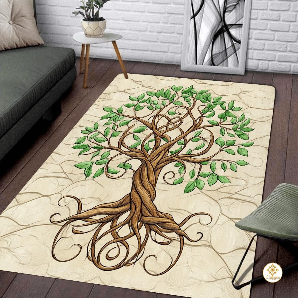 Custom Celtic Tree of Life Rug for Living Room and Bedroom - Tree-ds08