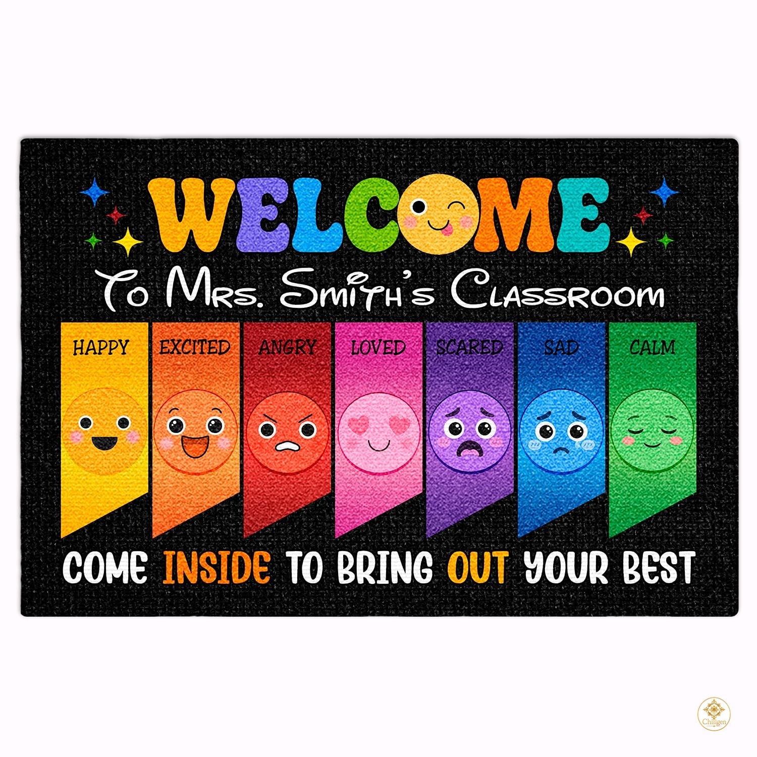 Personalized Classroom Doormat with Custom Teacher Name