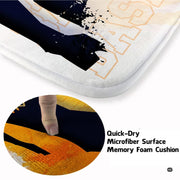 Soft low-pile microfiber surface texture on basketball silhouette sports area rug - thumbnail image 3 of 7