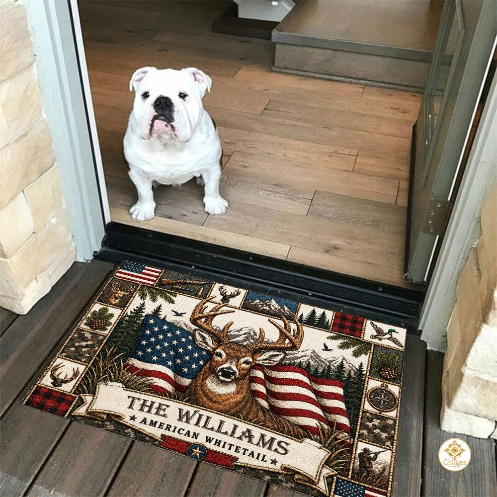 Personalized Welcome Doormat with Family Name and Address