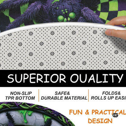 Custom Halloween 3D Effect Optical Illusion Spooky Round Rug (D6)