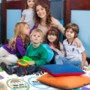 Personalized Teacher Classroom Rug, Custom Back to School Welcome Mat with Name, Kindergarten Preschool Elementary Decor, Composition Notebook Carpet (A03)