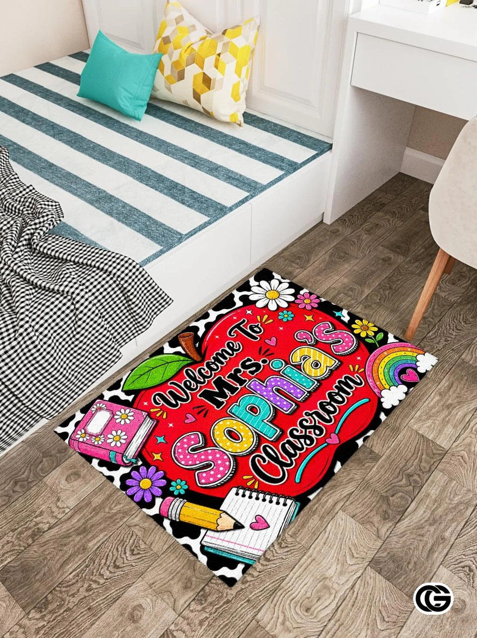 Custom Classroom Welcome Mat for Front Door and Entryway