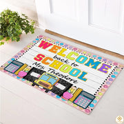 Custom Classroom Welcome Mat for Teachers and School