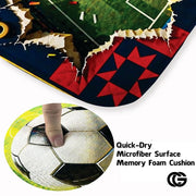 Personalized Soccer Welcome Mat with Family Name - D9