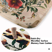 Closeup view of soft microfiber surface and detailed botanical flower petals - thumbnail image 3 of 7