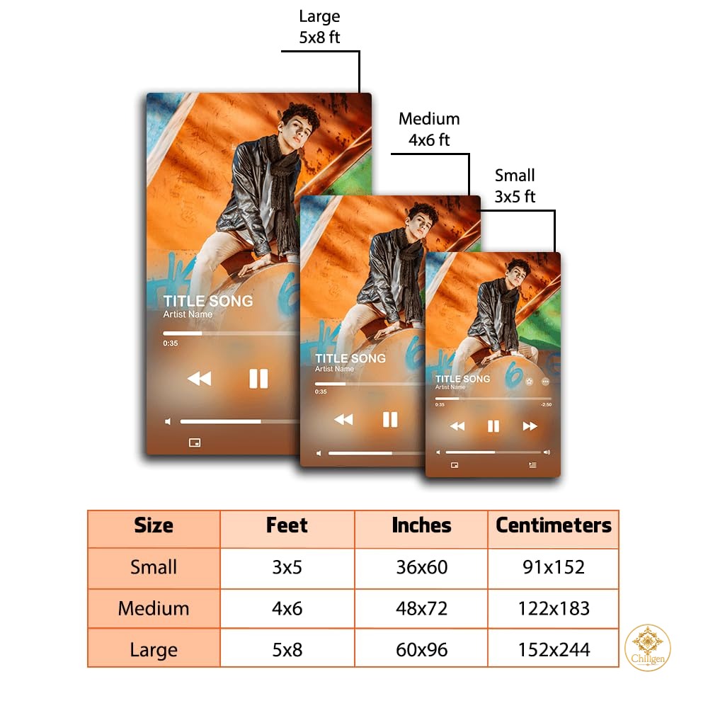 Personalized Music Welcome Mat with Custom Photo and Text - Album-03