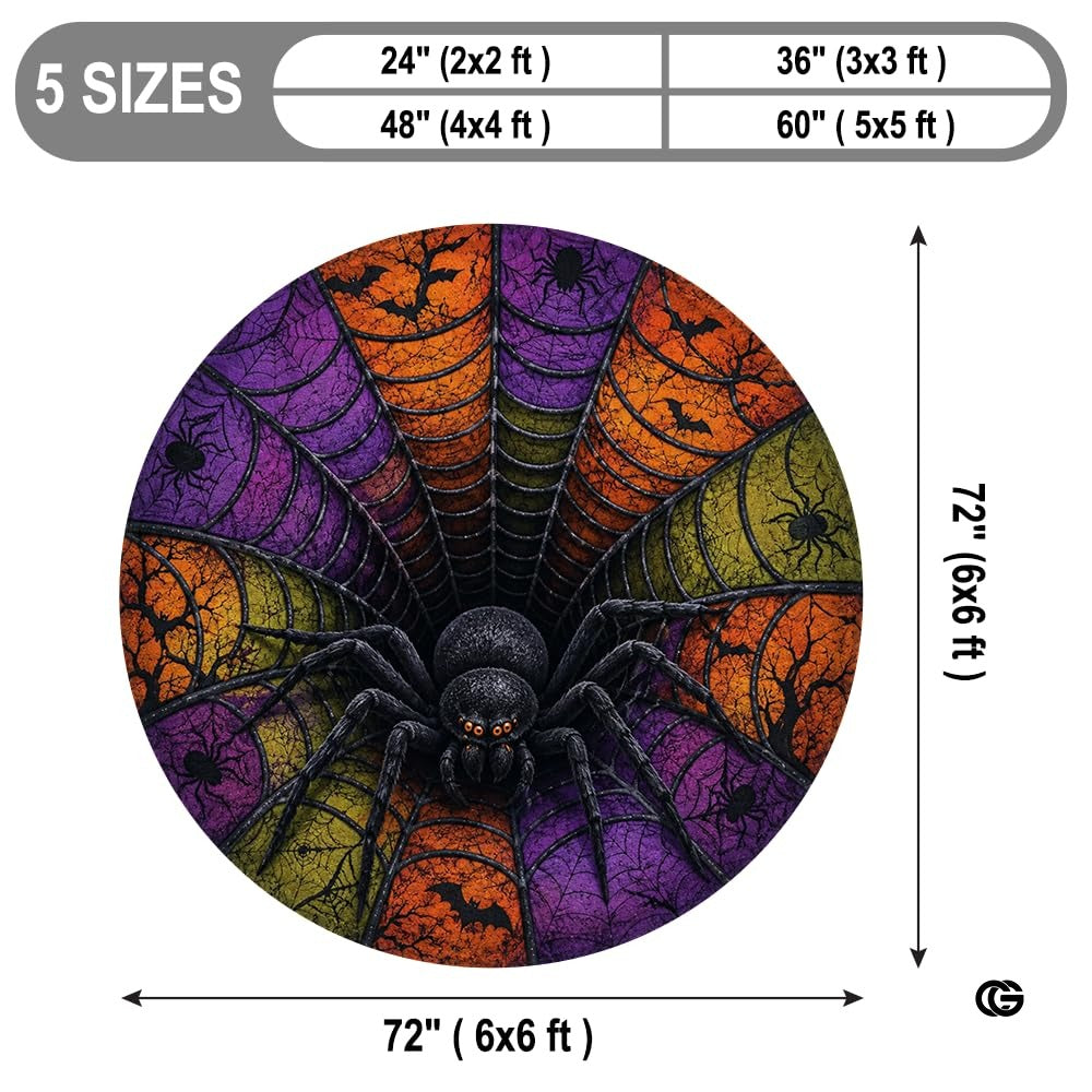 Personalized Halloween 3D Optical Illusion Ghost Round Rug (A11)