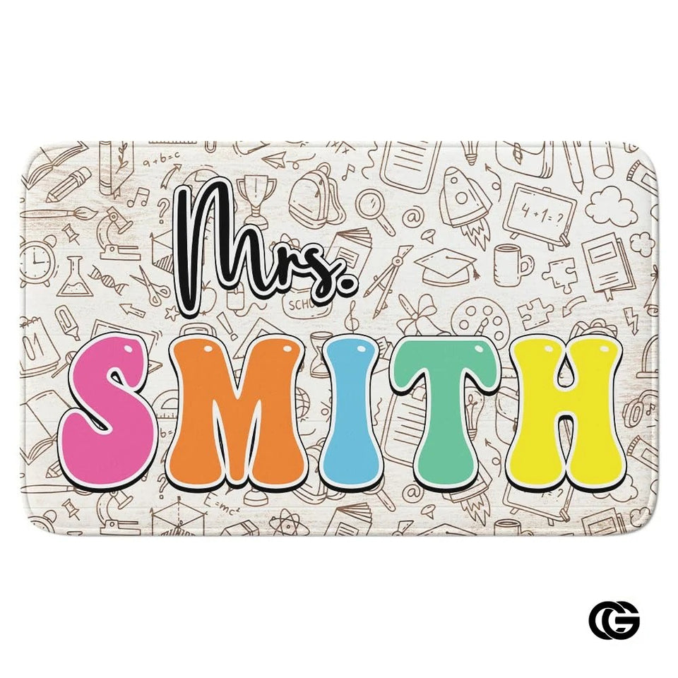 Custom Composition Notebook Rug for Classroom and Bedroom - Classroom Vintage Style / 2' x 3' (Rectangular)