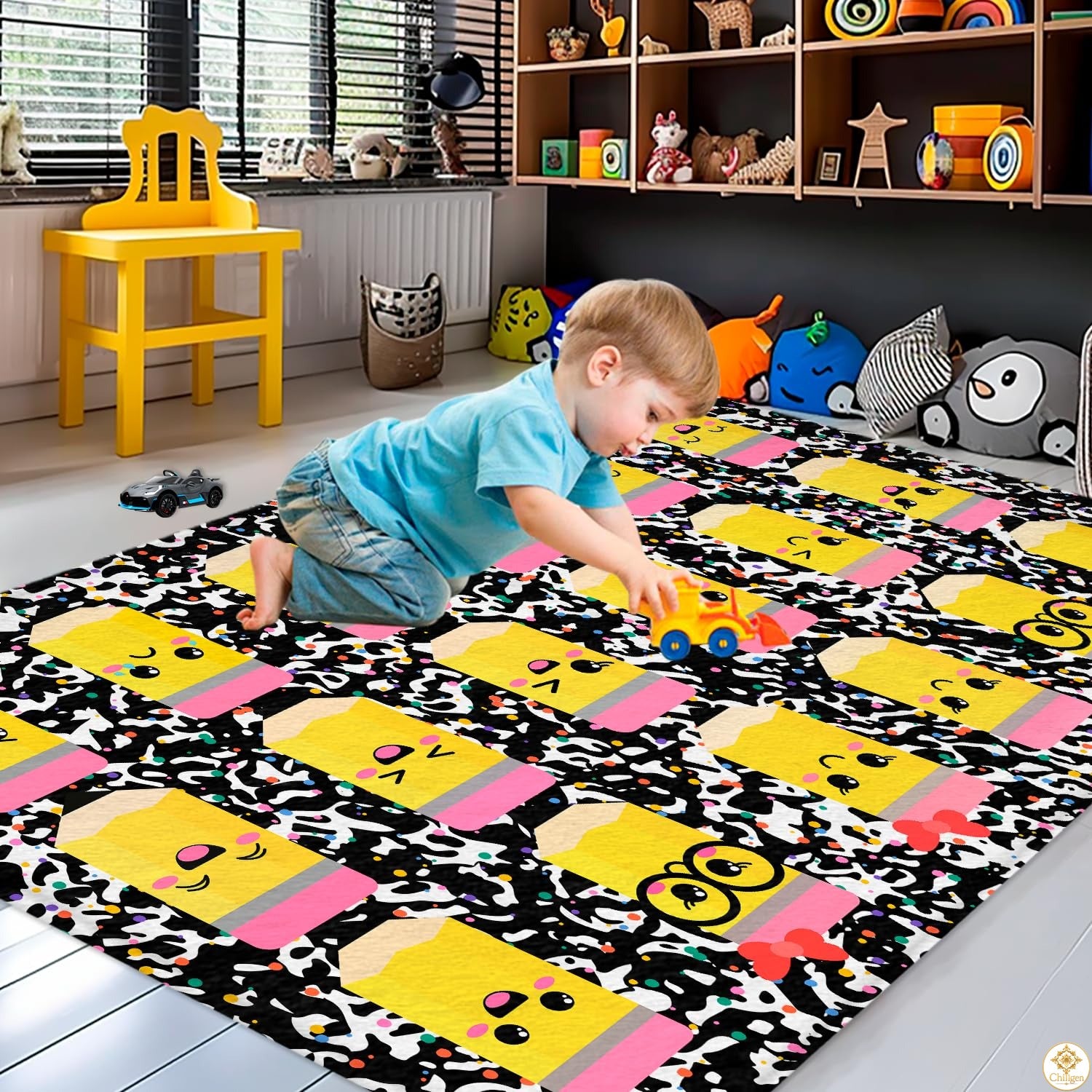 Custom Spanish ABC Classroom Rug for Playroom and School