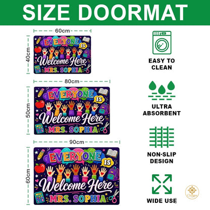 Personalized Classroom Doormat with Custom Teacher Name