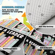 Custom Classroom Library Rug with Inspirational Quote - Style 4