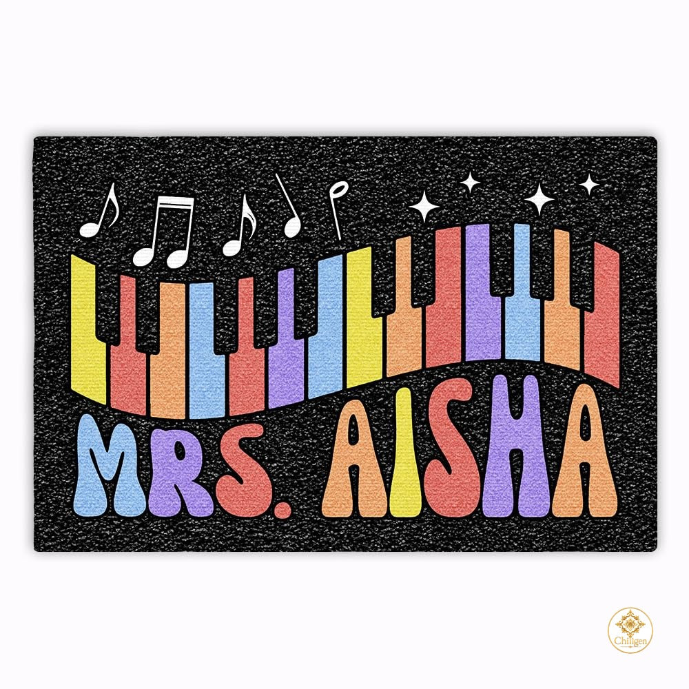 Personalized Teacher Doormat for Classroom and Back to School