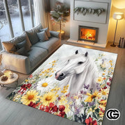 Custom Running Horse Welcome Mat for Front Door and Entryway - Horse-ds02