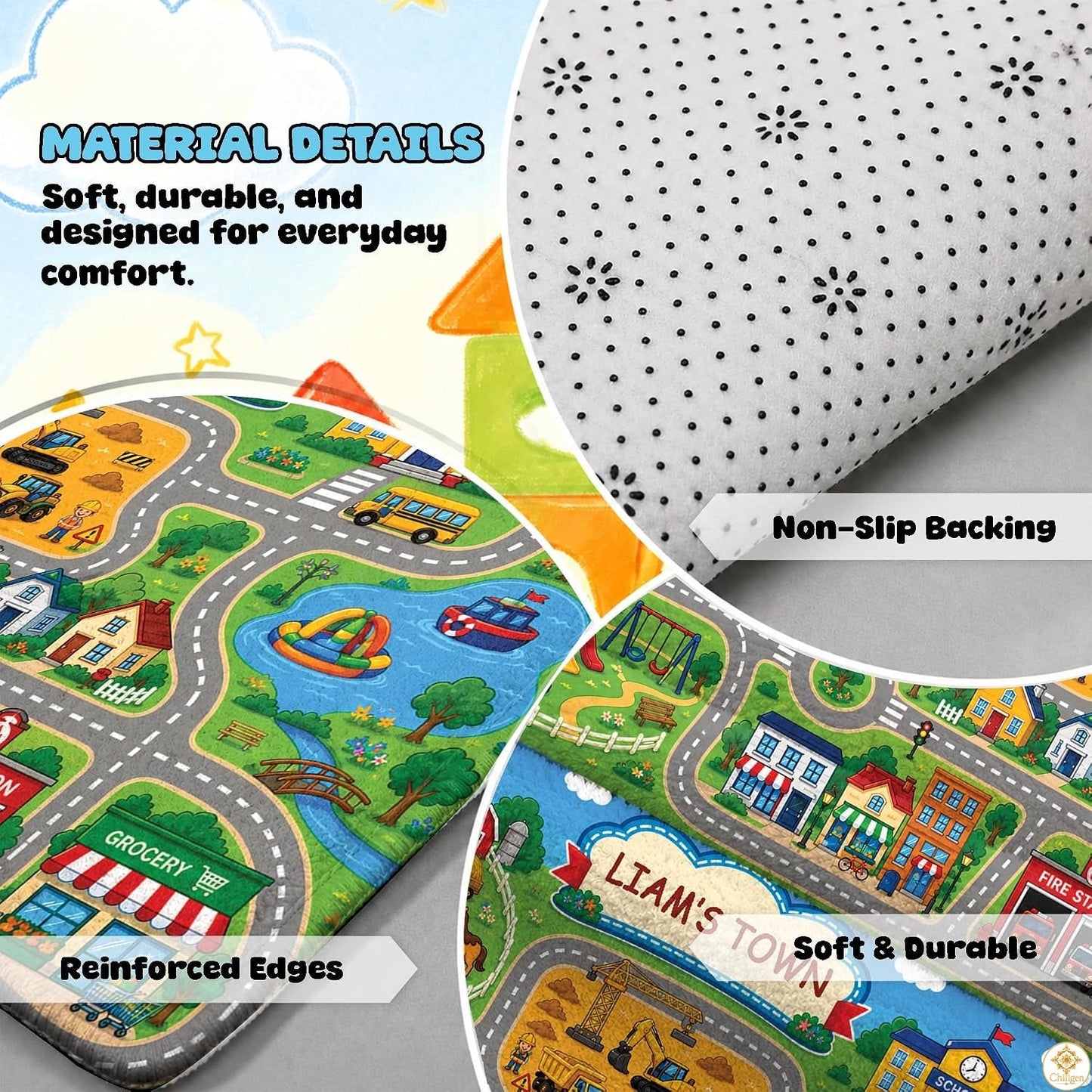 Custom Road Map Area Rug
