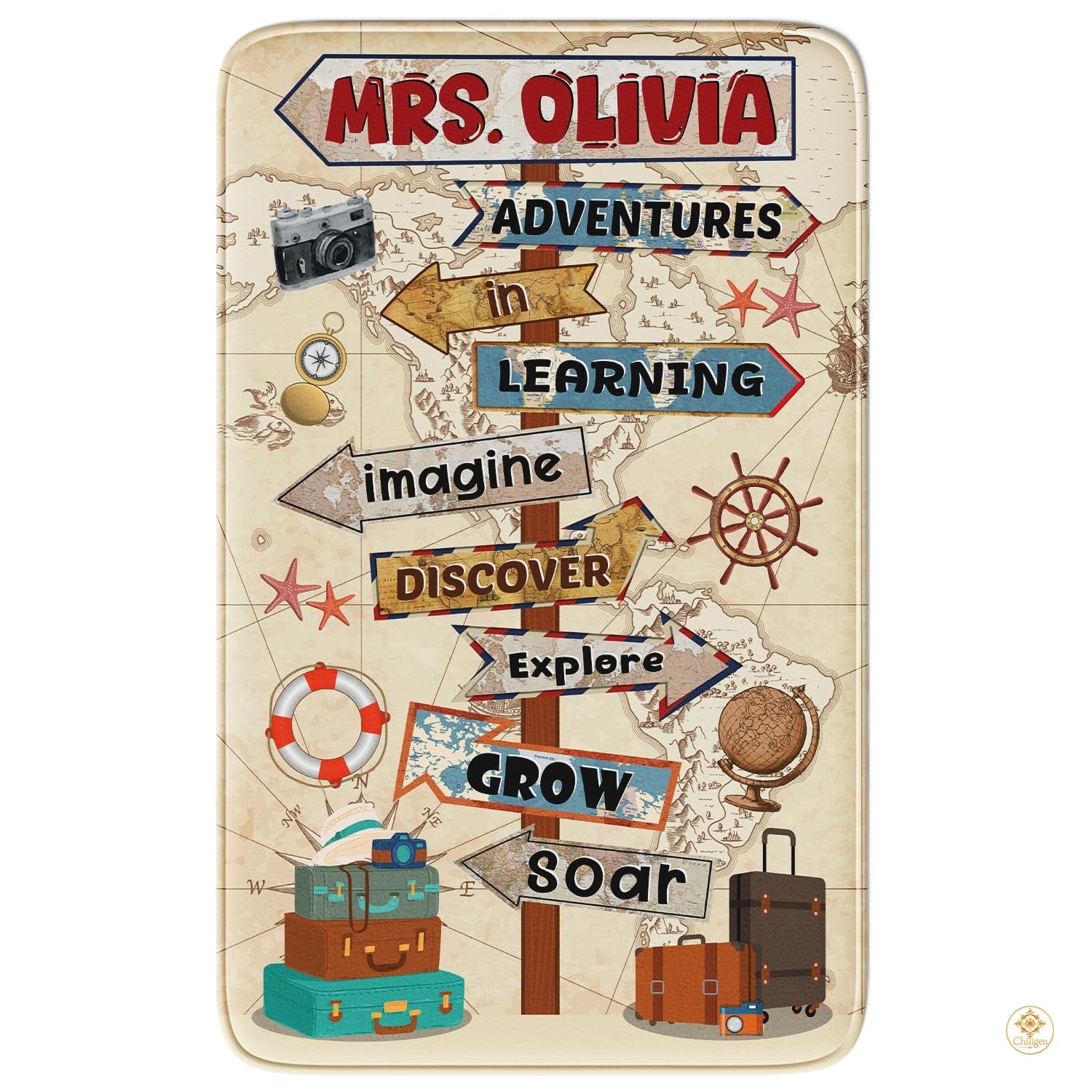 Custom Welcome Doormat with Family Name and Address
