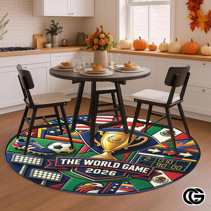 Custom Soccer Championship Welcome Mat for Front Door and Entryway
