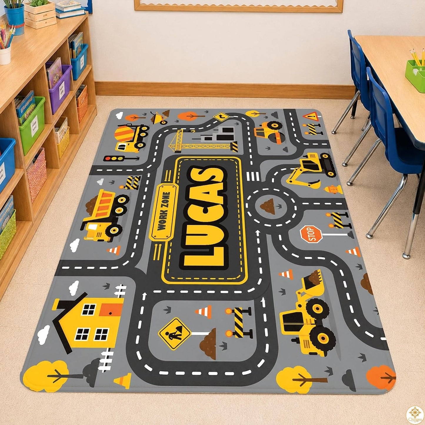 Custom Road Map Area Rug
