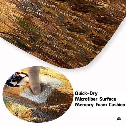 Soft low-pile microfiber surface texture on trophy buck area rug - thumbnail image 3 of 7