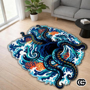 Personalized Octopus Welcome Mat with Custom Name and Tentacles