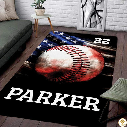 Baseball Area Rug