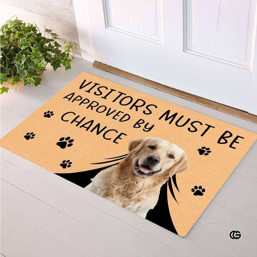 Personalized Pet Dog Welcome Door Mat with Photo and Name (A04)