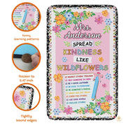 Custom Composition Notebook Classroom Rug with Plush Memory Foam