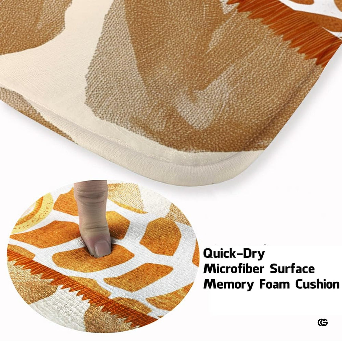 Closeup view of plush microfiber surface and textured giraffe print spots - image 3 of 7
