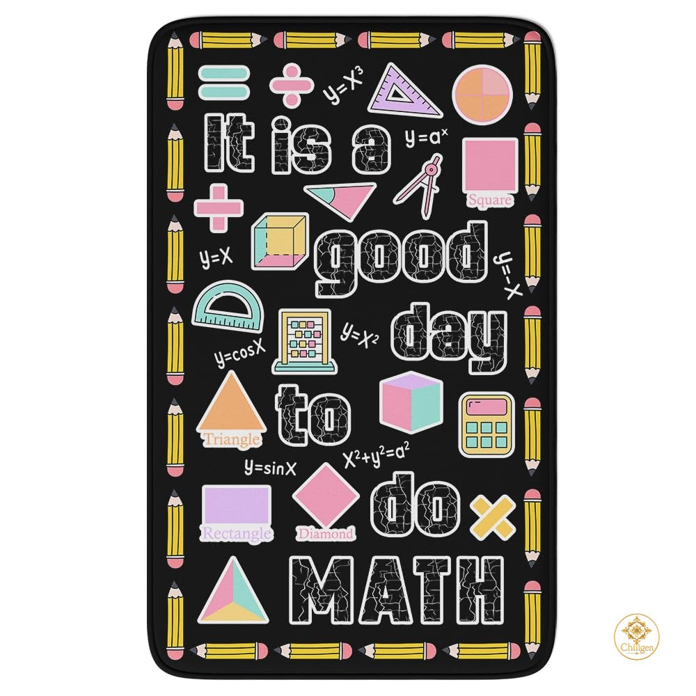 Custom Mathematics Classroom Rug for School and Playroom