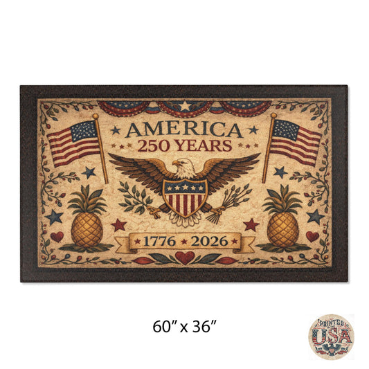 Artsadd Custom Family Name American Flag Rug - Main View