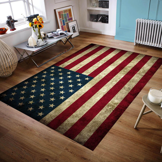 Personalized American Flag Rug - Main View