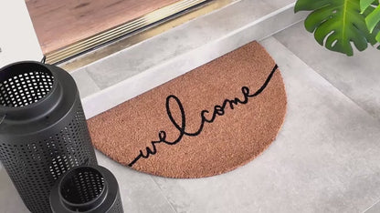 Personalized Christmas Doormat with Custom Family Name
