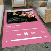 Personalized Album Cover Rug with Easy Care Low Pile for Home Office
