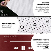 Personalized Album Cover Rug with Easy Care Low Pile for Home Office