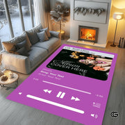 Personalized Album Cover Rug with Easy Care Low Pile for Home Office