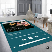 Personalized Album Cover Rug with Easy Care Low Pile for Home Office